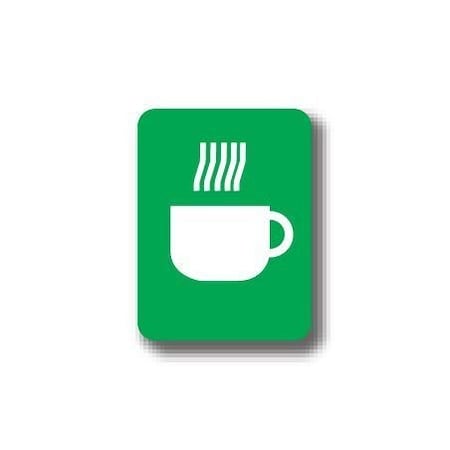 Ergomat 50in x 32in RECTANGLE SIGNS - Caution Hot Beverage DSV-SIGN 1600 #2325 -UEN